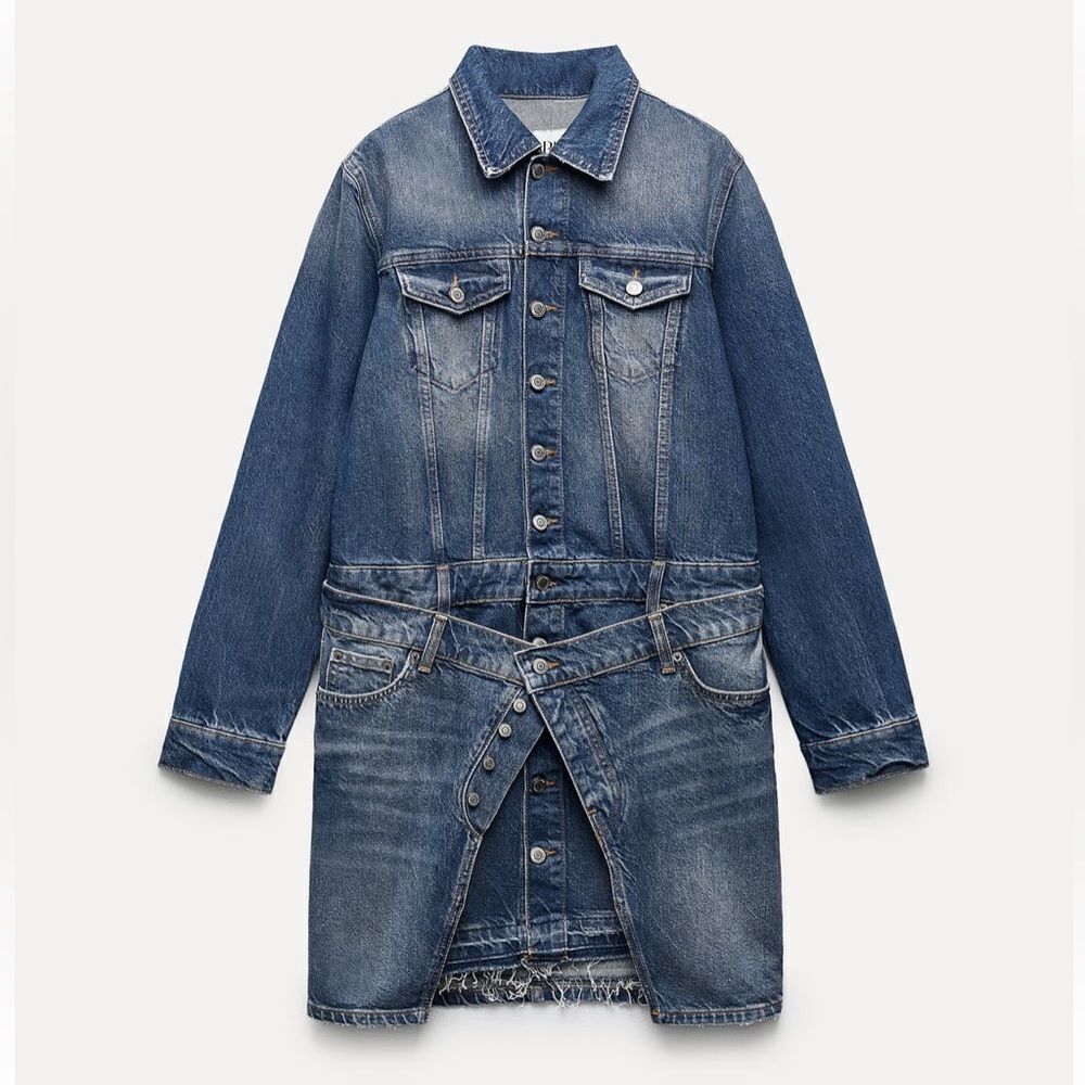 Zara ZW DENIM DRESS - Picture 6 of 10